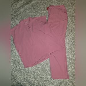 Rafaela Oversized Scrub Top And Kade Cargo Pants - Sand Pink